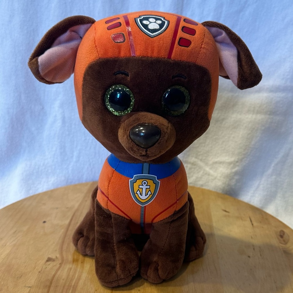 TY Beanie Boos Paw Patrol ZUMA Chocolate Brown Lab Plush Stuffed Animal Toy 10"